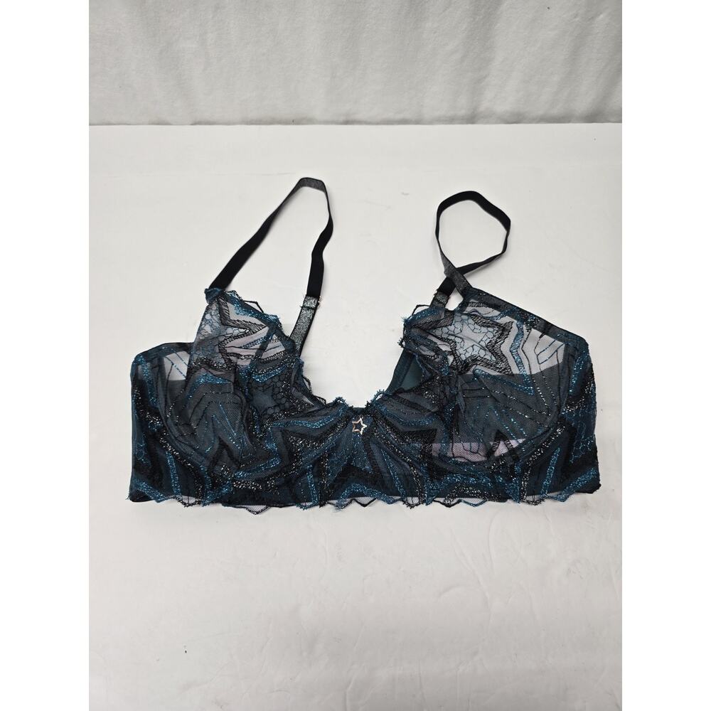 Savage X Fenty Bra, Balconette Shining Star, Size 34C New With Tags, Lacey